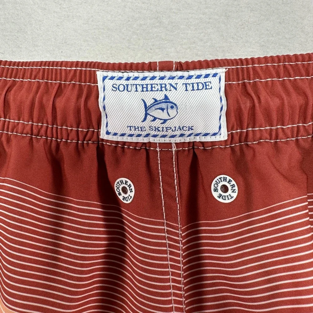 Southern‎ Tide Swim Trunks Men's 2XL Board Shorts Rainbow Stripe Beach Summer